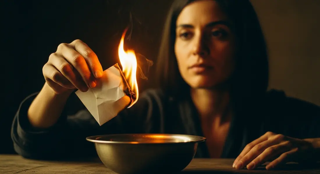 Ritual simbólico de cierre emocional